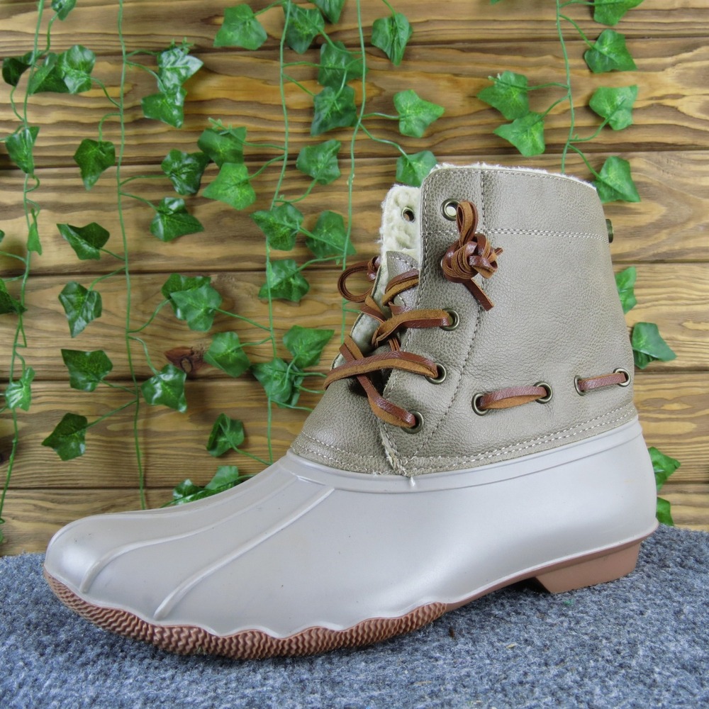Seven7 Hollis Women's Tan Waterproof Duck Boots Size 9 Cozy Lined Winter Shoes